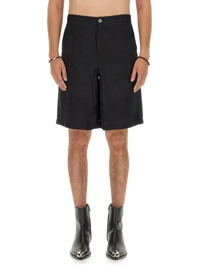 Alexander Mcqueen Viscose Bermuda Shorts In Black