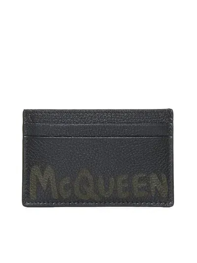 Alexander Mcqueen Wallets In Black/khaki