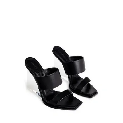 Alexander Mcqueen Shard 115mm Wedge Sandals In Grey