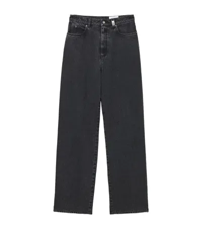 Alexander Mcqueen Wide-leg Jeans In Black