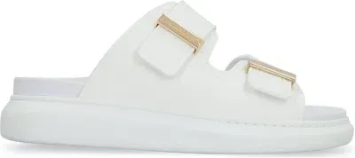 Alexander Mcqueen White Oversized Hybrid Slides