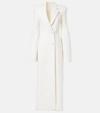 Alexander Mcqueen Wool And Cashmere Blazer Dress In White