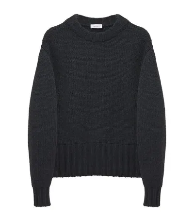 Alexander Mcqueen Wool-blend Crew-neck Sweater In Grey