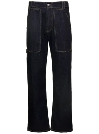 Alexander Mcqueen Worker Jeans In Denim Scuro