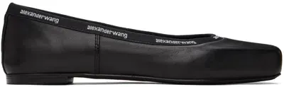 Alexander Wang Billie Leather Ballerina Shoes In Black