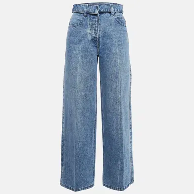 Pre-owned Alexander Wang Blue Denim Wide-leg Jeans S Waist 25"