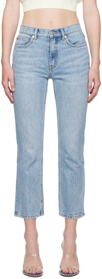 Alexander Wang Blue Og High-rise Stovepipe Jeans In Vntge F Indgo 471a