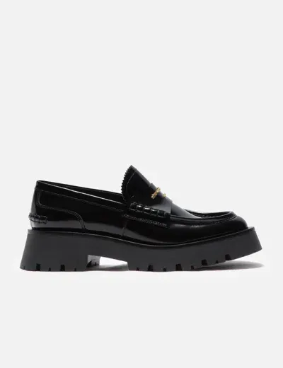 Alexander Wang Carter Mid-heel Lug Loafer In Black