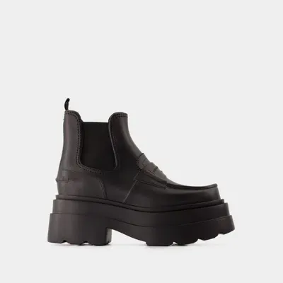 Alexander Wang Carter Platform Rain Ankle Boots In Black