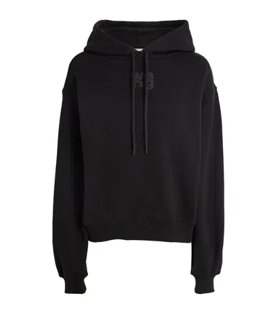 Alexander Wang Cotton Logo Hoodie In Black