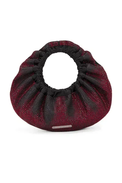 Alexander Wang Crescent Mini Top Handle Bag In Black & Burnt Cherry