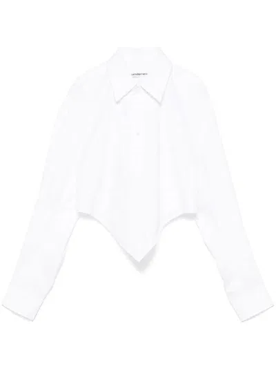 Alexander Wang Cropped-hemd In 100 - White