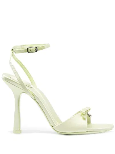 Alexander Wang Dahlia 100mm Bow-detail Sandals In Green