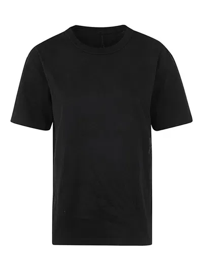 Alexander Wang Essential Jersey Short Sleeve Tee With Puff Logo And Bound Neck Clothing In Black