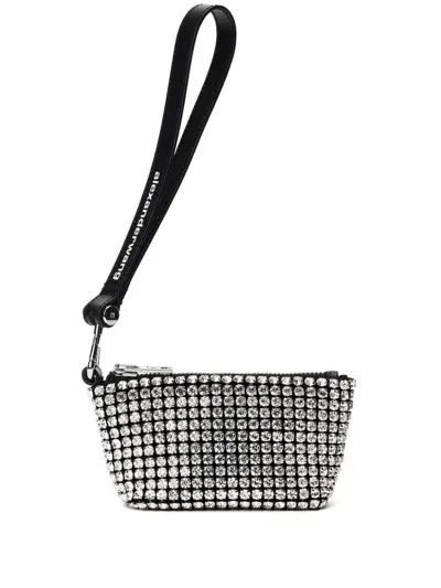 Alexander Wang Heiress Coin Purse Keychain In Silver