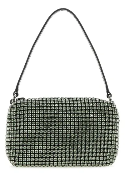 Alexander Wang Heiress Embellished Medium Shoulder Bag In Green