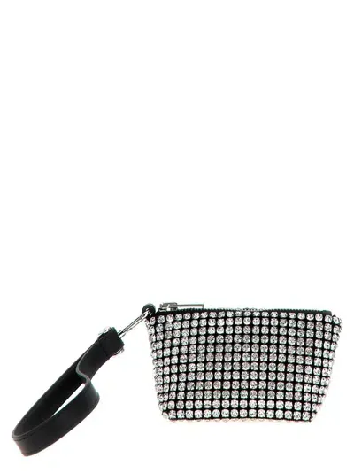 Alexander Wang Heiress Rhinestone Purse In Silver