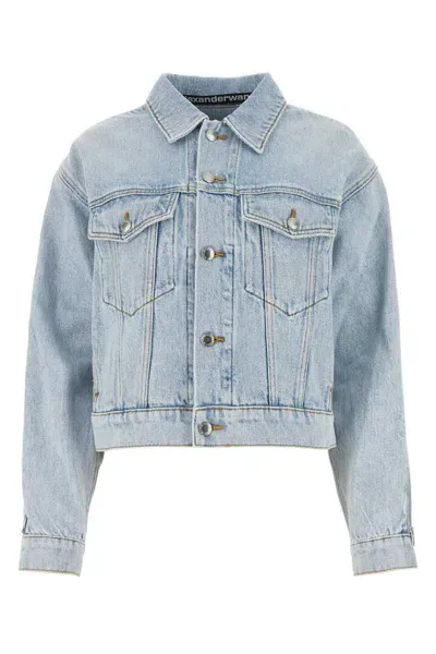 Alexander Wang Jackets And Vests In Light Blue