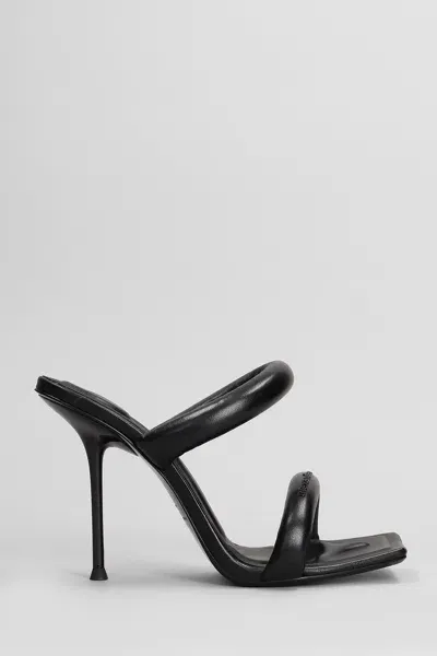 Alexander Wang Julie 105 Sandals In Black Leather