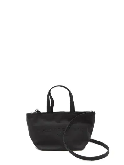 Alexander Wang Logo Embossed Punch Small Tote Bag In Black