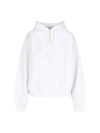 Alexander Wang Logo Hoodie In White