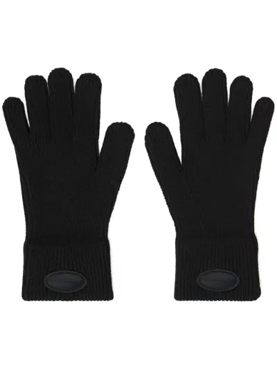 Alexander Wang Logo-patch Gloves In Black