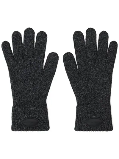 Alexander Wang Logo-patch Gloves In Black