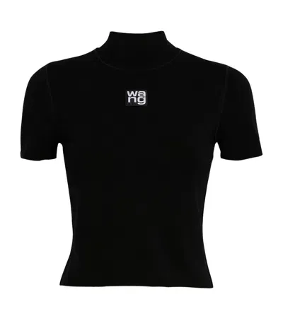 Alexander Wang Logo Patch T-shirt In Black