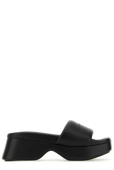 Alexander Wang Platform Float Slides In Black