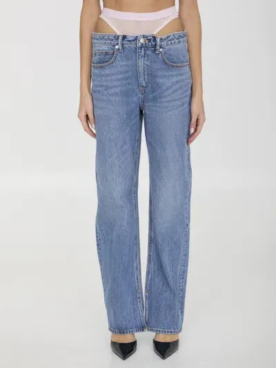 Alexander Wang Blue Ez Jeans In Purple