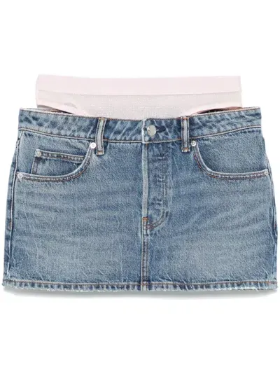 Alexander Wang Prestyle Mini Skirt In Blue