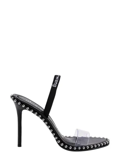 Alexander Wang Alexanderwang. T Nova 105 Studded Leather Slingback Sandals In Black