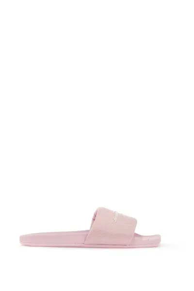 Alexander Wang Slides With Branded Strap In Pink