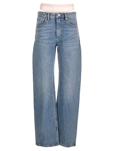 Alexander Wang Straight Leg Jeans In Blue