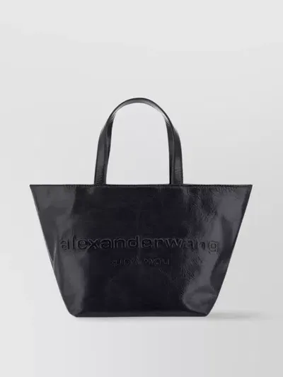 Alexander Wang Small Tote Handbag Punch In Black