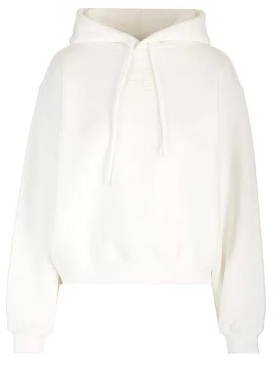 Alexander Wang T Essential Hoodie In White