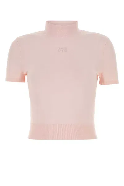 Alexander Wang T Pastel Pink Stretch Viscose Blend T-shirt