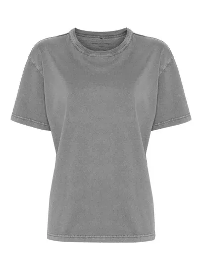 Alexander Wang Logo-print Cotton T-shirt In Grey