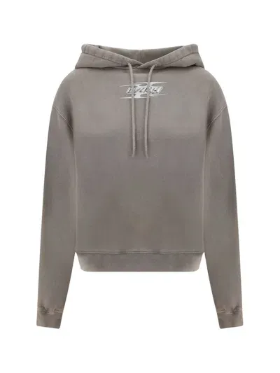 Alexander Wang T T By Alexander Wang Blade Logo Embossed Hoodie In Grey