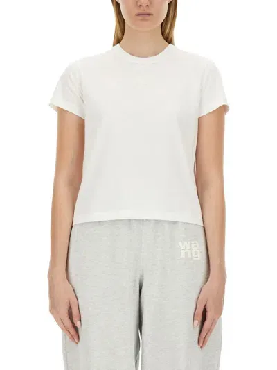 Alexander Wang T T By Alexander Wang Essential Shrunk T-shirt In White