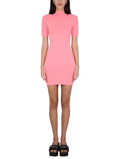 Alexander Wang T T By Urtleneck Dress In Pink