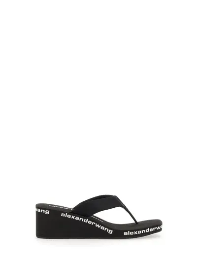 Alexander Wang Thong Sandal With Wedge In Black