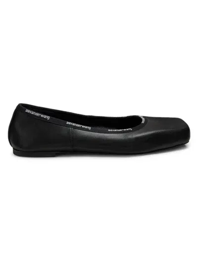 Alexander Wang Billie Flat Ballerina Shoes In Black