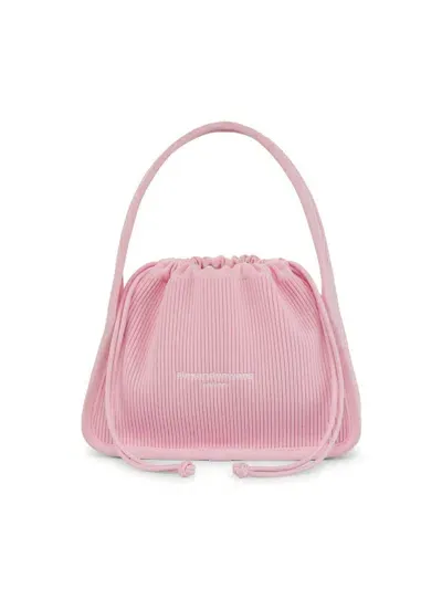 Alexander Wang Women's Small Ryan Rib-knit Top Handle Bag In Lightpink