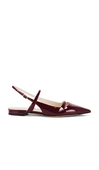 Alexandre Birman Tita Flat In Cherry Lacquer