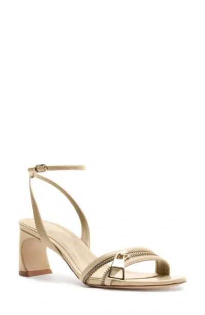 Alexandre Birman Zoe Ankle Strap Sandal In Chalk