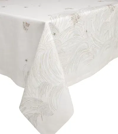 Alexandre Turpault Oceanide Blanc Tablecloth In White