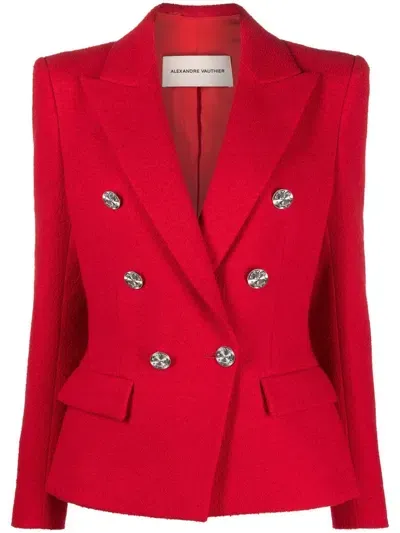 Alexandre Vauthier Smocking Jacket In Daring Red