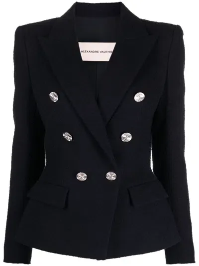 Alexandre Vauthier Double-breasted Jacket In Blue