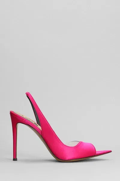 Alexandre Vauthier 105mm Panelled Satin Sandals In Purple